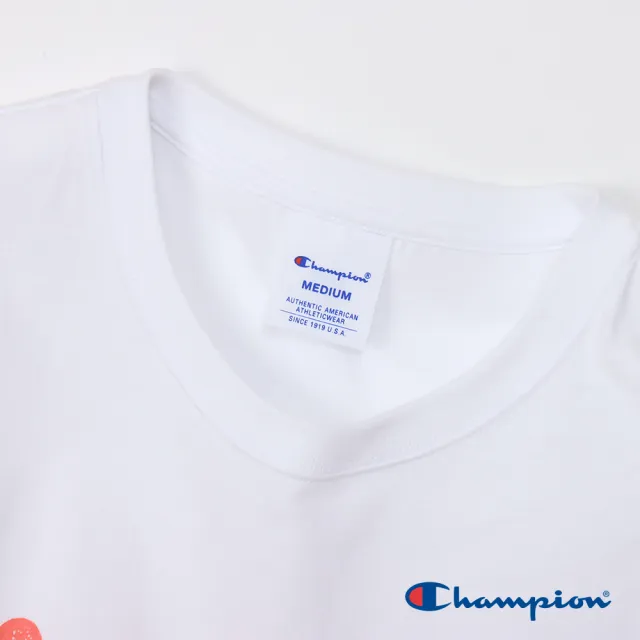 【Champion】官方直營-純棉LOGO印花寬版短袖TEE-女(白色)