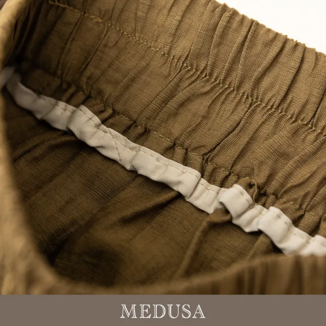 【MEDUSA 曼度莎】現貨-ICare 涼感紋理休閒長寬褲 - 2色（F）｜女褲子 女長褲(307-10102)
