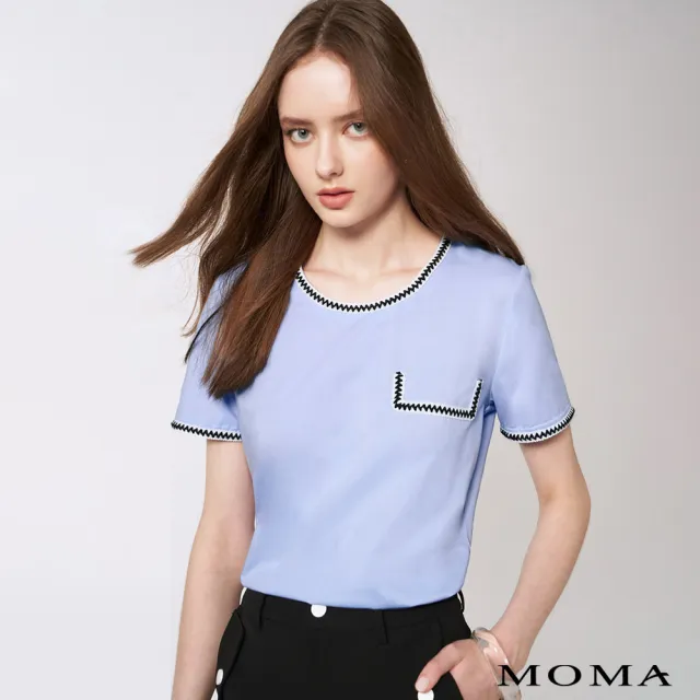 【MOMA】撞色滾邊造型T恤(兩色)