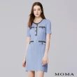 【MOMA】雅緻織帶小香風壓褶洋裝(兩色)