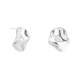 【Olivia Yao Jewellery】純銀 寧靜海洋水波紋 耳環(Scallop Collectionn)