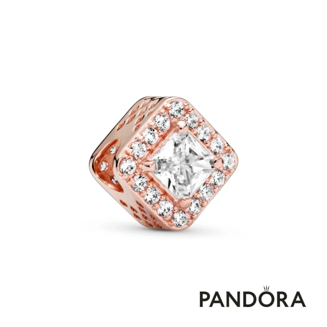 Pandora 官方直營 方形寶石璀璨光環串飾-絕版品