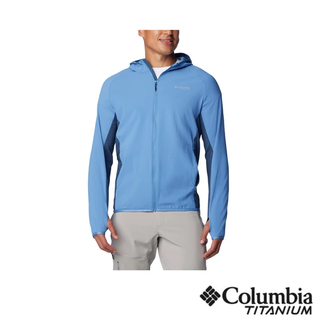 Columbia 哥倫比亞 男款Spectre Ridge™ FZ HoodedTech Fleece-鈦防潑水連帽外套-藍色(UAO16570BL/IS)