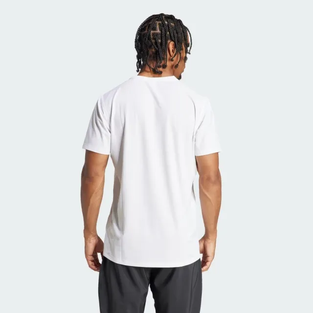 【adidas 愛迪達】OTR B Tee 男 短袖 上衣 運動 慢跑 路跑 反光 訓練 吸濕排汗 透氣 黑白(IK7436)