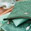 【PIP STUDIO】買一送一★綠色絲絨夾層化妝袋/收納袋(包袋+質感化妝收納包)