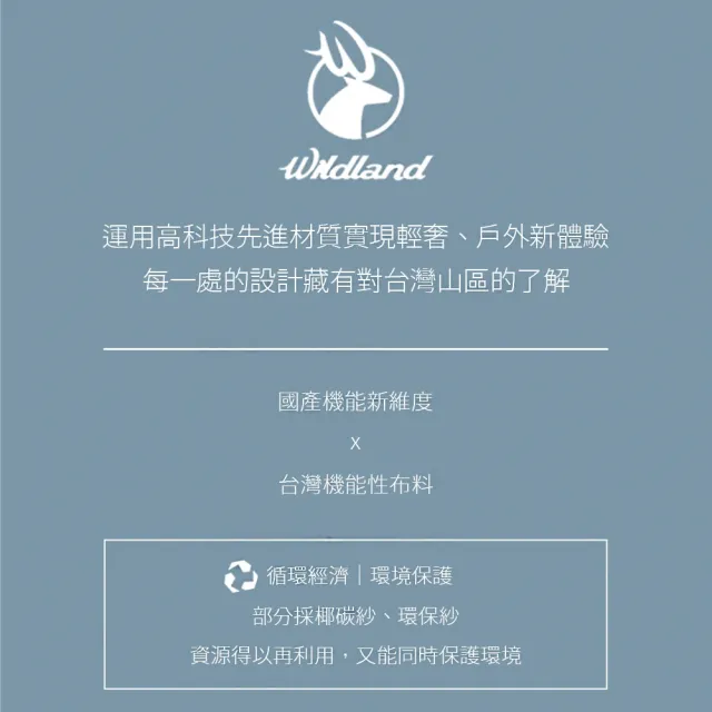 【Wildland 荒野】男彈性拉鍊超涼感排汗機能衣-M-2L-冰河藍-W1636-110(T恤/男裝/上衣/休閒上衣)