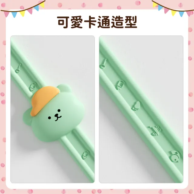 【OhBabyLying】矽膠熊熊奶嘴鏈(手帕防掉鏈/奶嘴防掉鏈/防丟玩具鏈/單側夾+單側掛繩)