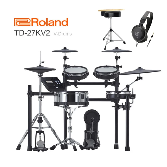 ROLAND 樂蘭 TD-27KV2 電子鼓 套裝(送小鼓架/Hi-hat架/鼓椅/鼓棒/鼓毯/原保2年)