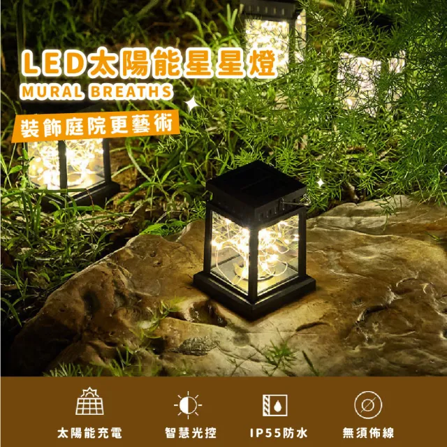 【園藝用品】LED太陽能庭院手提銅線小宮燈(裝飾燈 造景燈 氣氛燈 掛燈 吊燈 草坪 花園 露營 戶外)