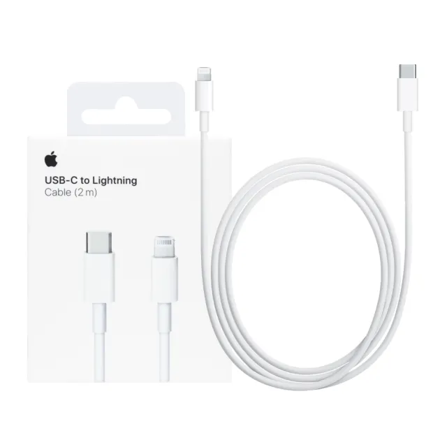 【Apple 蘋果】原廠iPhone 14/13系列 USB-C 對 Lightning 連接線-2M A2441