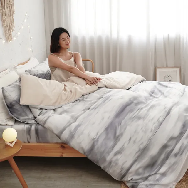 【BUHO 布歐】均一價 台灣製60支100%天絲™床包枕套組-雙人/加大(多款任選)