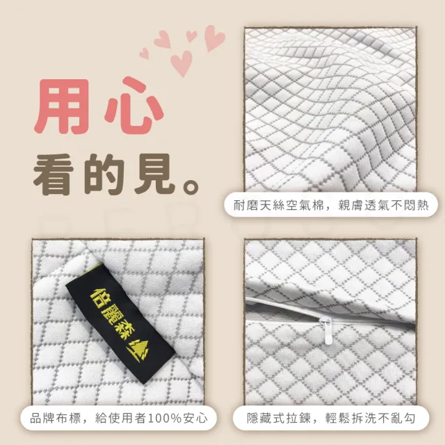 【Beroso 倍麗森】3D空氣棉防鼾護頸紓壓蝶型記憶枕套(枕頭套 專用枕套)