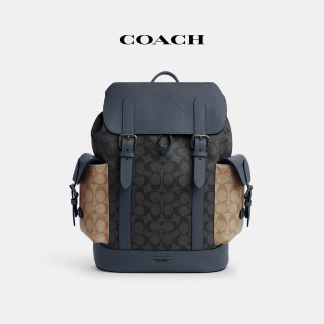 COACH 經典馬車撞色LOGO前口袋拉鍊後背包(任選)評價