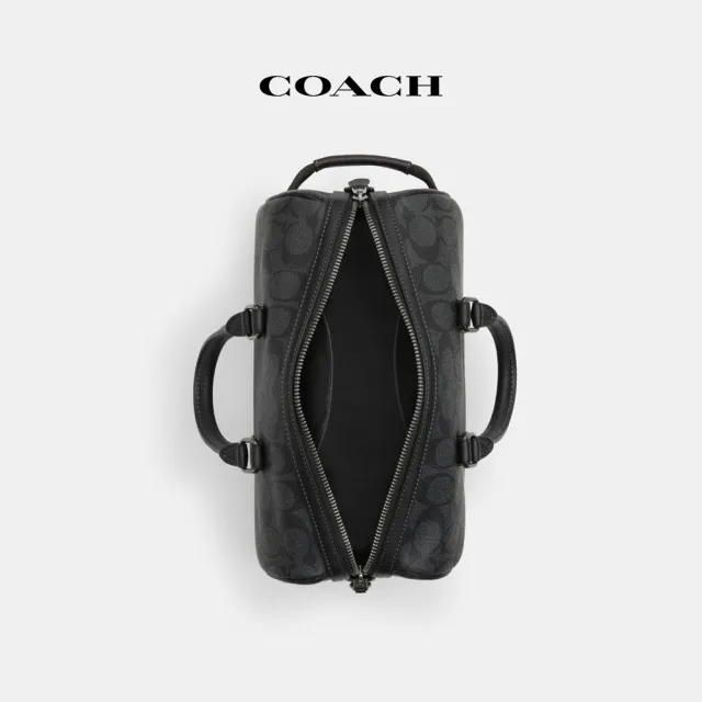 【COACH蔻馳官方直營】VENTURER 經典Logo27號行李包-QB/炭黑色/黑色(CT840)