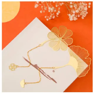 創意金屬鏤空吊墜書籤2入組(金屬掛件 掛飾 裝飾品 書頁夾 學生 生日禮物 小說 文具用品)