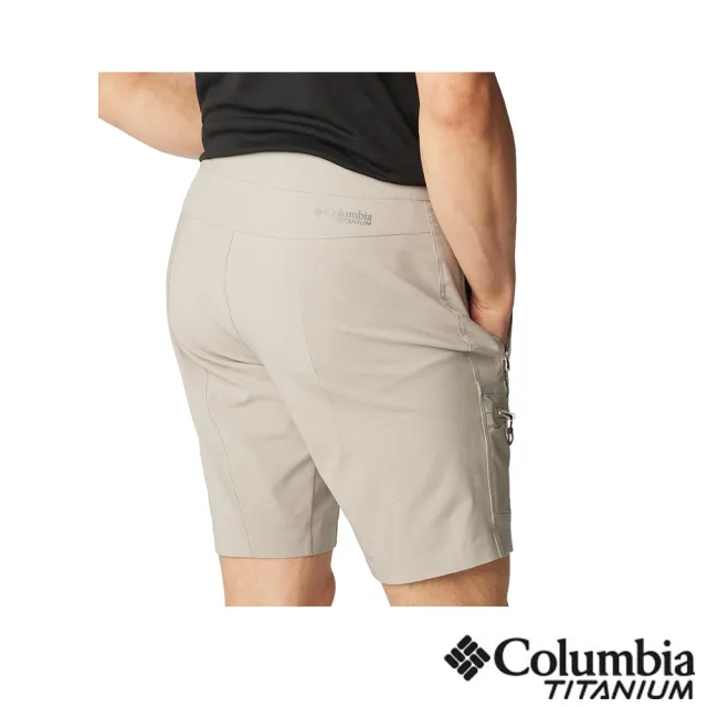 【Columbia 哥倫比亞】男款-鈦 防曬UPF50防潑短褲-黑色(UAE03160AT/IS)
