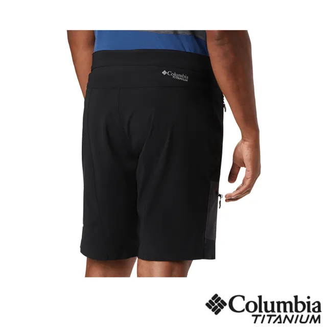 【Columbia 哥倫比亞】男款-鈦 防曬UPF50防潑短褲-黑色(UAE03160BK/IS)