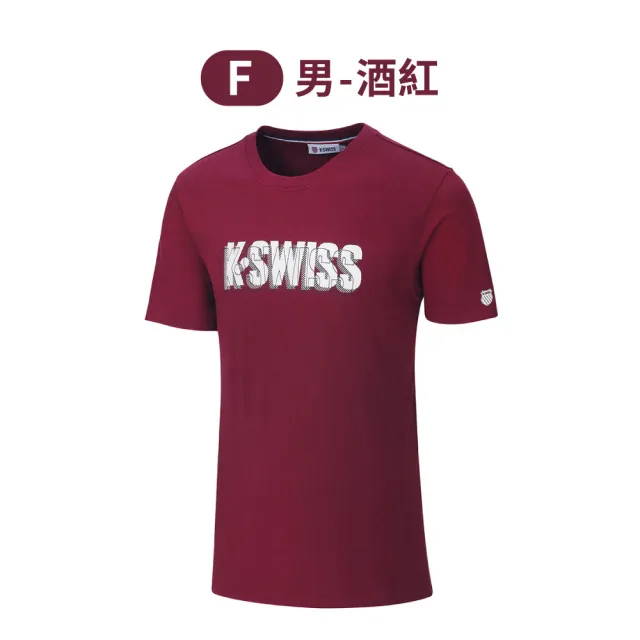 【K-SWISS】棉質吸排T恤 3D KS Logo/Stripes Tennis-男女-十二款任選