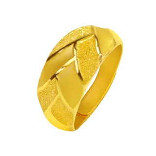 【元大珠寶】買一送金珠黃金戒指9999一葉致富男戒(2.57錢正負5厘)