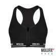 【Mollifix 瑪莉菲絲】A++3D無縫前開拉鍊運動BRA、瑜珈服、無鋼圈、開運內衣(黑)