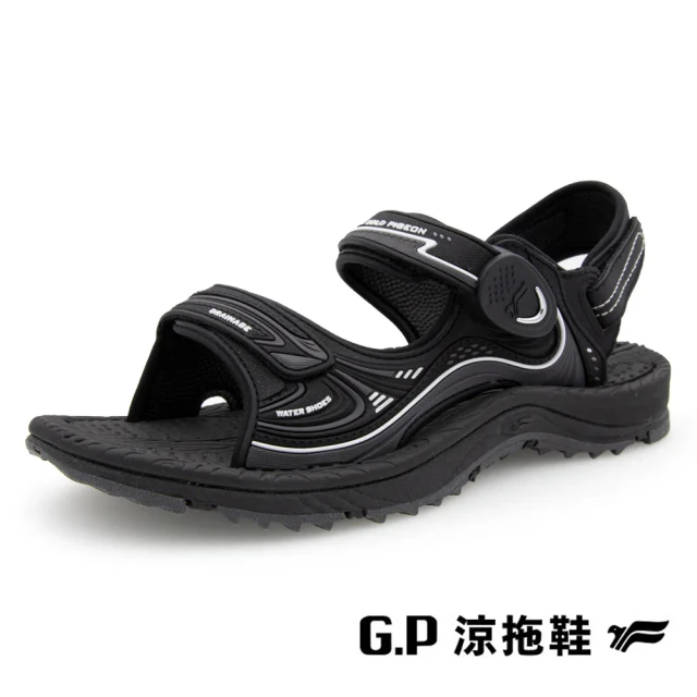 G.PG.P EFFORT+戶外休閒磁扣涼拖鞋 女鞋(黑色)