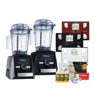 【監測享瘦組】Vitamix超跑級全食物調理機A3500i(含贈品)+日本TANITA十合一體組成計BC-313(台灣公司貨-多色