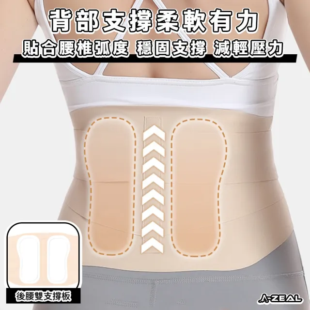 【A-ZEAL】全新加寬版冰絲輕柔雙支撐護腰帶-1入(男女通用、輕薄無痕、絲滑透氣、雙重支撐SP2027)