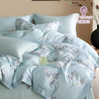 【Prawear 巴麗維亞】60支100%天絲™品牌萊賽爾纖維(兩用被床包組 加大 任選) 涼被/冷氣毯