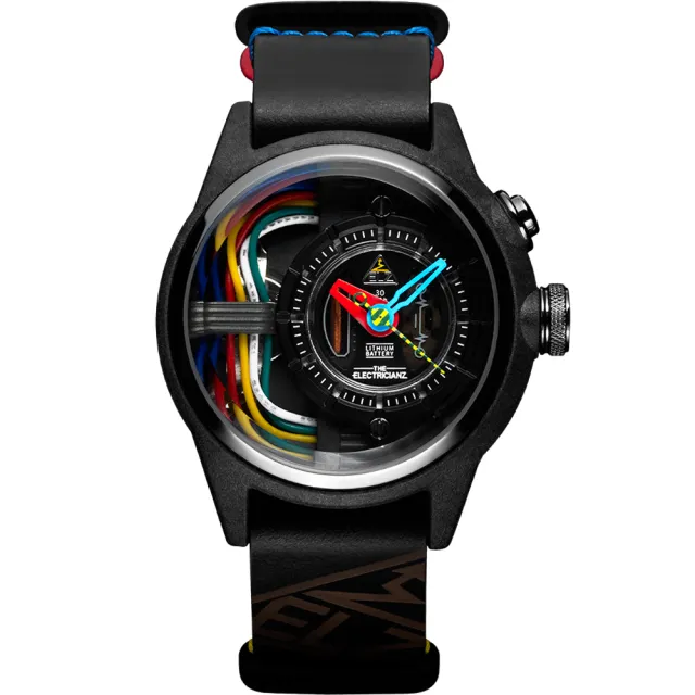 【THE ELECTRICIANZ】發電機  Nylon Carbon Z Nato 42mm 電路發光手錶(ZZ-A1A/05-NLD)