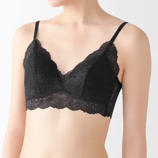 【MUJI 無印良品】 出清品 女殘系小花紋蕾絲胸罩(共2色)