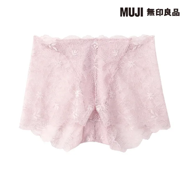 【MUJI 無印良品】女殘系大花紋蕾絲內褲(共2色)