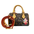 【Louis Vuitton 路易威登】聖誕限定Nano Speedy 經典花紋迷你手提包波士頓包兩用包(M82624)