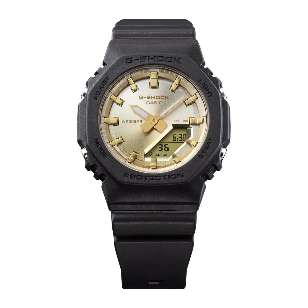 【CASIO 卡西歐】G-SHOCK ITZY 美好夏日 漸層光芒 八角形錶殼  農家橡樹 40.2mm(GMA-P2100SG-1A)