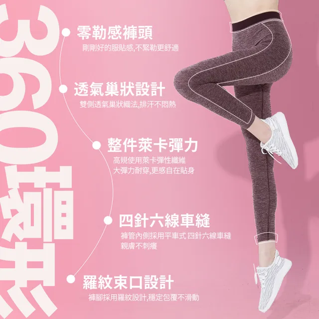 【GIAT 吉亞特】買1送1-韓系Slim超彈力肌動褲/瑜珈褲(台灣製MIT/買1送1 共2件組)繞境穿搭 馬拉松 路跑