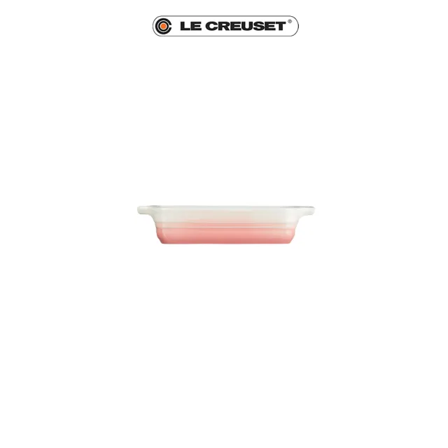 【Le Creuset】瓷器長方烤盤18cm(粉樹莓)