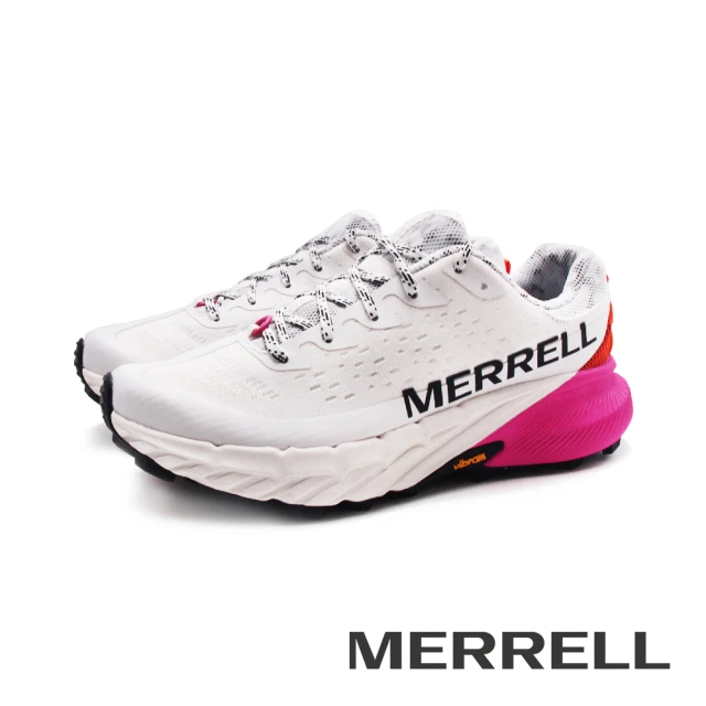 MERRELLMERRELL 女 AGILITY PEAK 5 戶外健身輕量型慢跑越野鞋 女鞋(白桃紫)