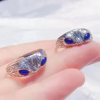 【勝弘珠寶】多明尼加天空藍貓頭鷹神秘戒指