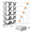 【mohe 木暉居家】2入組六層免安裝可折疊式置物鞋架(收納架 層加 展示架 拖鞋架 包包架)