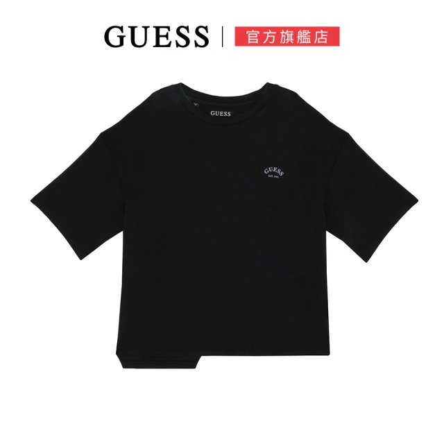 GUESS 清新花朵LOGO短T(兩色可選) 推薦