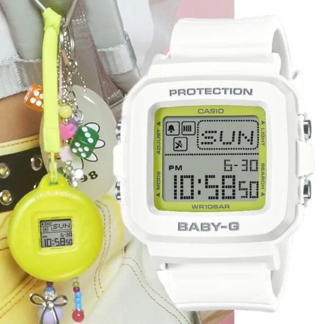 【CASIO 卡西歐】BABY-G+PLUS 流行休閒 精巧數位手錶 電子錶(BGD-10K-7)