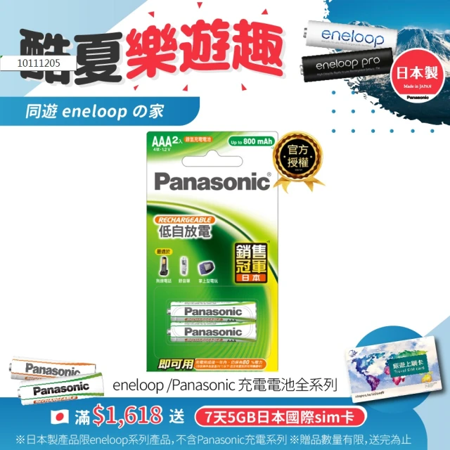 【Panasonic 國際牌】Panasonic 鎳氫充電電池-標準(4號2入)
