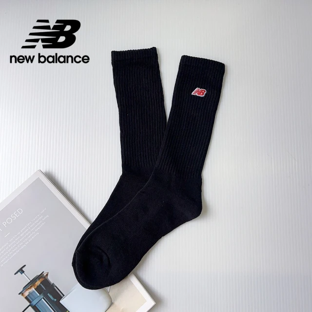 【NEW BALANCE】NB 刺繡LOGO舒適棉襪_LAS33761BK_中性_黑色