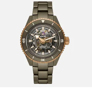 【Rado 雷達表】Captain Cook 庫克船長高科技陶瓷鏤空腕錶/43mm/R04(R32150162)