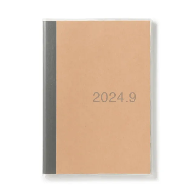 【MUJI 無印良品】上質紙牛皮紙封面月間筆記本/2024年8月開始/B6