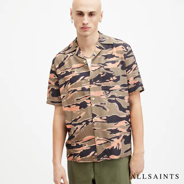 【ALLSAINTS】SOLAR 人造絲迷彩夏威夷花襯衫 M044SA(舒適版型)