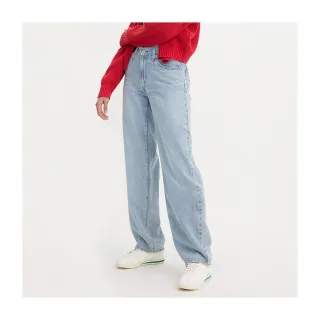 【LEVIS 官方旗艦】女款 Baggy Dad中腰牛仔褲 / 輕磅丹寧 / 天絲棉 / 中直筒  人氣新品 A3494-0033