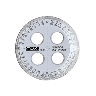 【COX 三燕】圓形尺 10cm C10(量角器)