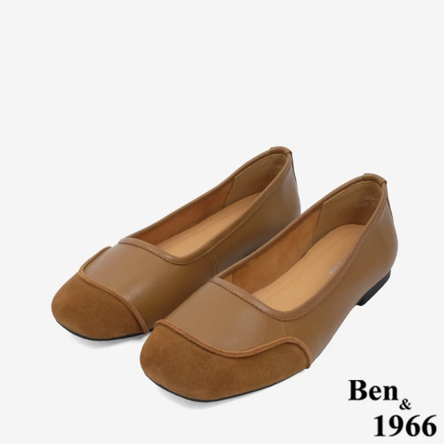 Ben&1966 文青質感牛皮拼接包鞋-24604