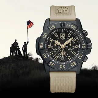 【LUMINOX 雷明時】海豹部隊基金會聯名紀念錶-沙色