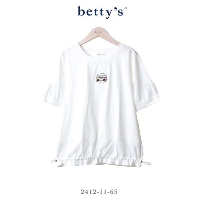 【betty’s 貝蒂思】超Q公車刺繡短袖T-shirt(共二色)